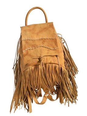 Kobler Rucksack Fringed camel leather Hobo Backpack